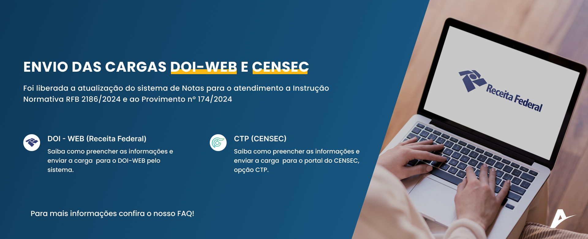 Envio das cargas DOI-WEB e CENSEC